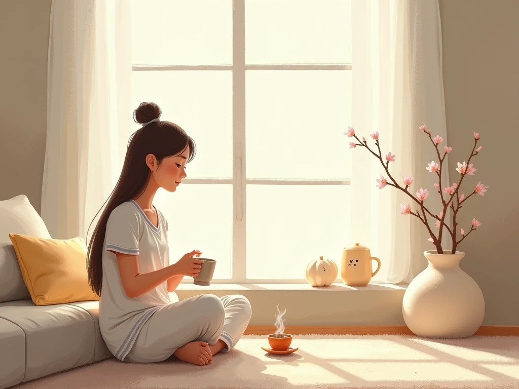 Balanced daily rhythm illustration